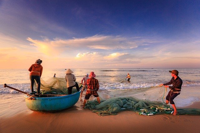 dragging nets